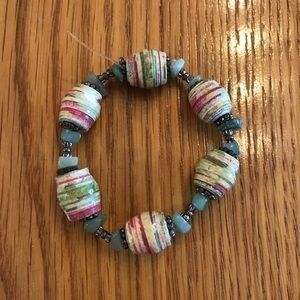 Handmade stretch beaded bracelet